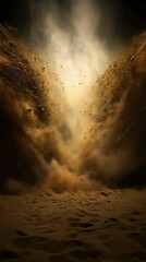 An explosion of dust