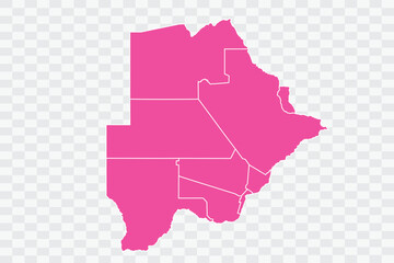 Fototapeta premium Botswana Map Fuscia Color Background quality files png