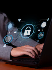 Vertical image of Advanced Cybersecurity: Encryption and Digital Data Protection, Biometric...