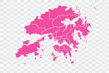Hong Kong Map Fuscia Color Background quality files png