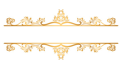 Luxury floral vintage title frame swirl for text border transparent background wedding invitation card