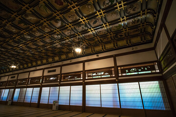 福井 永平寺・傘松閣の芸術的な天井絵と美しい障子