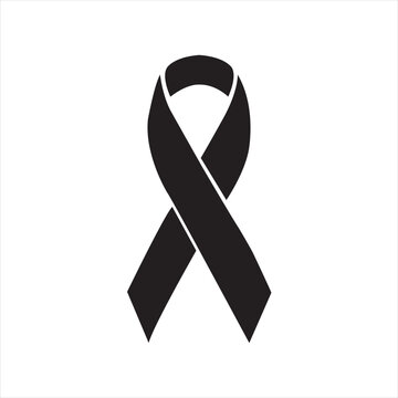 Ilustraci&oacute;n de un lazo negro sobre un fondo blanco. Vector