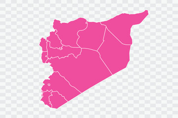 Syria Map Fuscia Color Background quality files png
