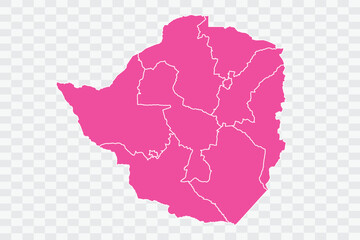 Zimbabwe Map Fuscia Color Background quality files png