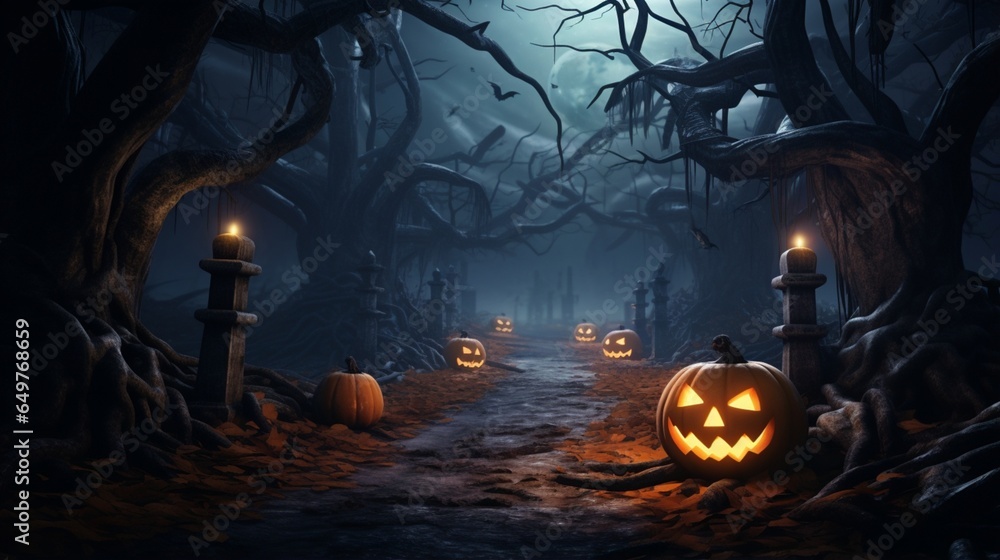 Wall mural Suitable background with space for text or an image for Halloween