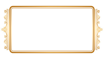 Luxury golden rectangle certificate border pattern line photo frame islamic wedding invitation background	

