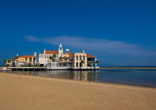 The Marizon wedding venue at the Momochi Seaside, Kyushu region, Fukuoka, Japan
