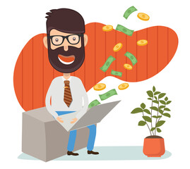 Businessman Character Concept Vector Design