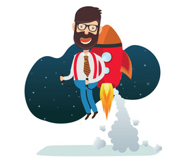 Businessman Character Concept Vector Design