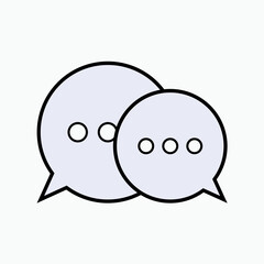 Chat Icon. Communication Symbol - Vector.