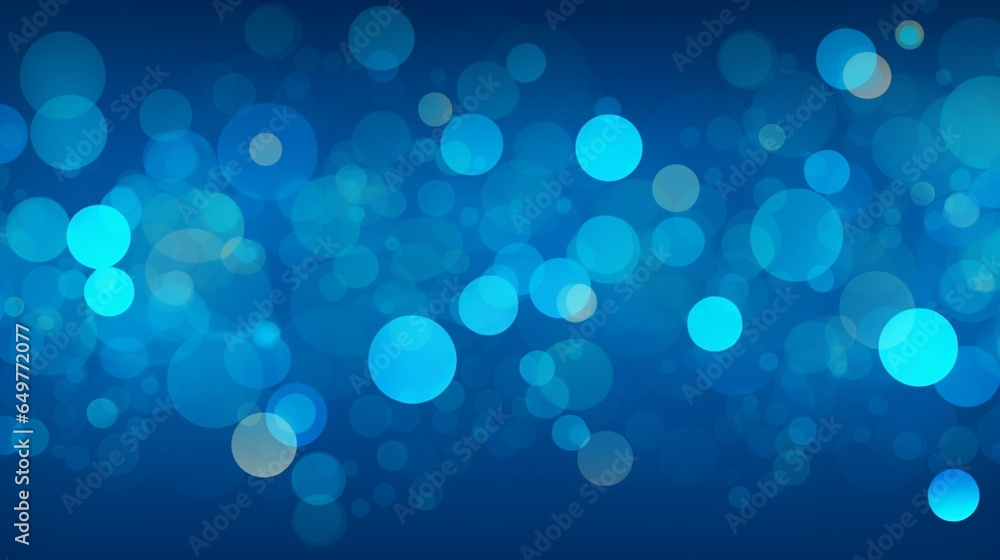 Canvas Prints Abstract blue backdrop design for graphic creative projects and websites, with yellow illumination and soft floating bubbles or circles in a random pattern. teal blue in hue