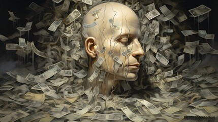 Money background wallpaper design, financial concept, rich, coins, cash, wealth, economy