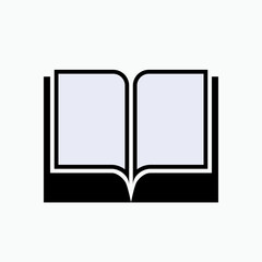 Book Icon. Literature, Library. Science, Knowledge. Manual Guidance Symbol - Vector.