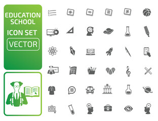 Education And School Vector Icon Set