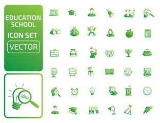 Education And School Vector Icon Set
