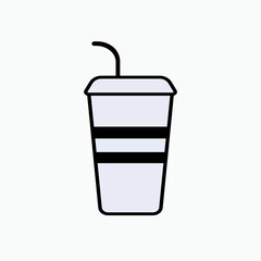 Disposable Drink Icon. Beverages Symbol - Vector.