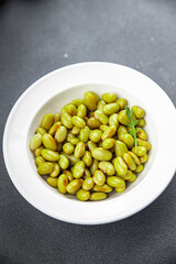 green edamame bean legume meal food snack on the table copy space food background rustic top view