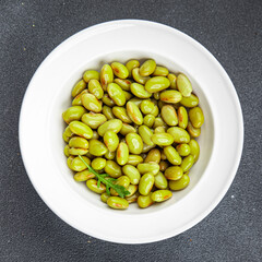 green edamame bean legume meal food snack on the table copy space food background rustic top view