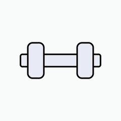 Dumbbell Icon. Gym, Gymnastic. Body Builder Element Symbol - Vector.