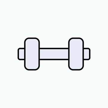 Dumbbell Icon. Gym, Gymnastic. Body Builder Element Symbol - Vector.