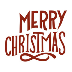 Merry Christmas calligraphy, Creative typography for Holiday greeting cards, banner, vector illustration, Generative Ai.