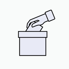 Election Icon. Ballot, Vote.  Electoral Day Symbol.