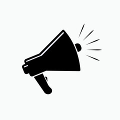 Endorse Icon. Support, Sustain. Megaphone Symbol - Vector.    