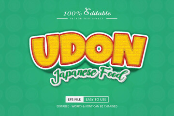 Editable Udon japanese food text effect style