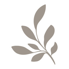 Icon sprig of mistletoe, bush, herbs. Winter plants for Christmas cards, decorations