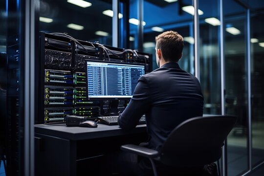 A Smart Make IT programmer works on a desktop computer - Powered by Adobe