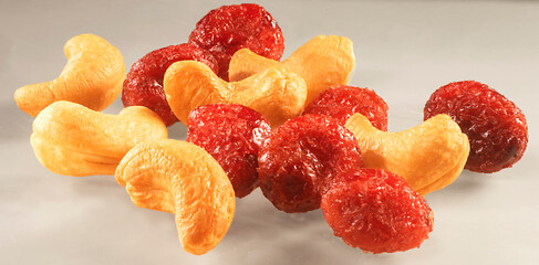 Cashew-Cranberry, Cranberry, Cashew, Nüsse, Freisteller, 