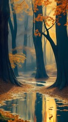 Autumnal Splendor: Autumn Trees Canvas Print