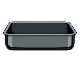 Empty container with metal handle