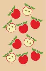  seamless pattern with apples