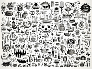 Large Group Of Doodles