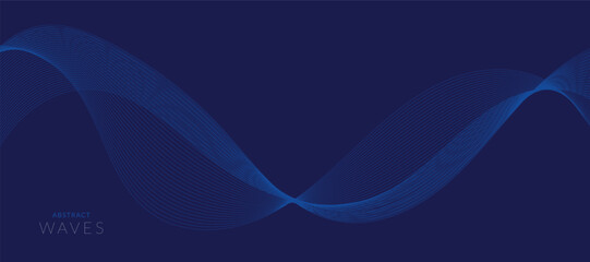 Abstract wave element for design. Digital frequency track equalizer. Stylized line art background. Vector illustration of smoky waves background