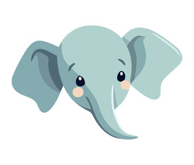Cute elephant mascot with big ears
