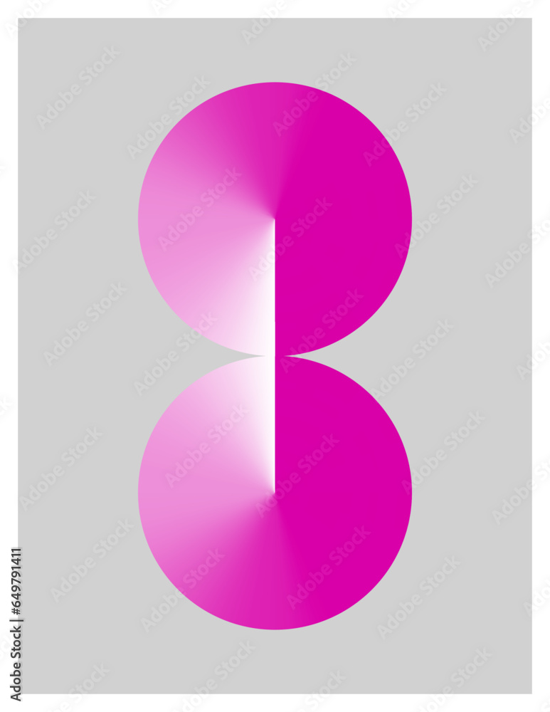Poster circular gradient vector shapes on a neutral background