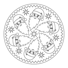 Weihnachtsmann-Mandala