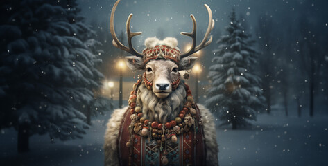 deer sweet reindeer ready for christmas hd wallpaper