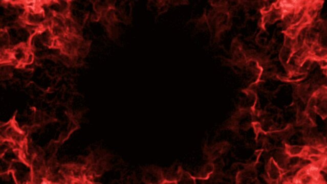 Red fire explotion visual effects, for dramatic intro video