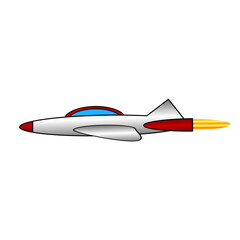 Fototapeta premium Jet plane symbol on white.