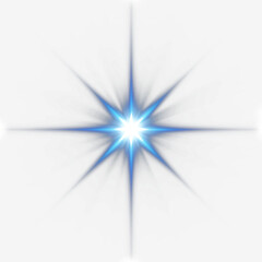 Isolated star of Bethlehem with eight rays