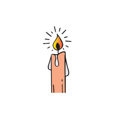 Candle icon isolated style . vector illustration