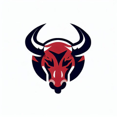 bull head isolated on white