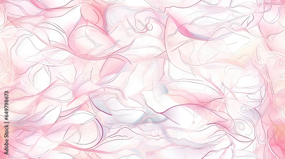 Poster a pink and white abstract background with wavy lines and swirls. generative ai