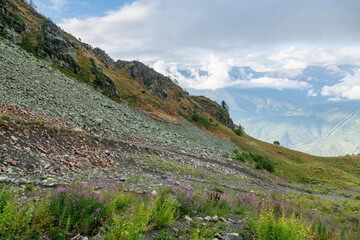 beautiful landscape in the mountains of Krasnaya Polyana