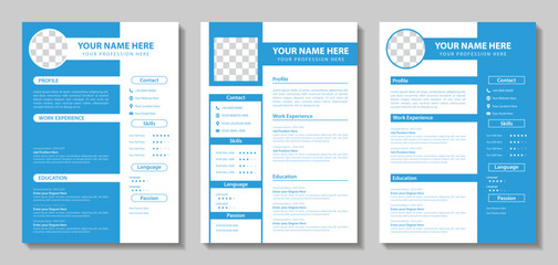 Clean Modern Resume and Cover Letter Layout Vector Template for Business Job Applications, Minimalist resume cv template, Resume design template, cv design, multipurpose resume design minimal Design