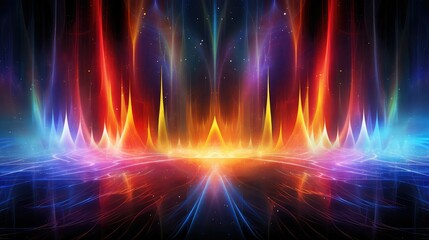 wave radiant sonic energy illustration dynamic environment, electricity motion, gradient spectrum wave radiant sonic energy